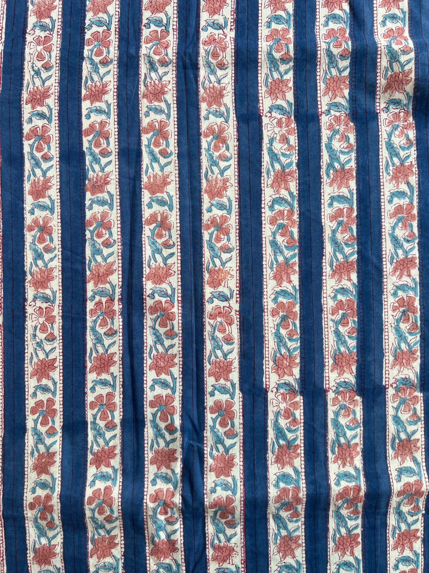 Pure Cotton Hand Block Printed Fabric
