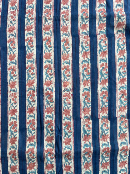 Pure Cotton Hand Block Printed Fabric