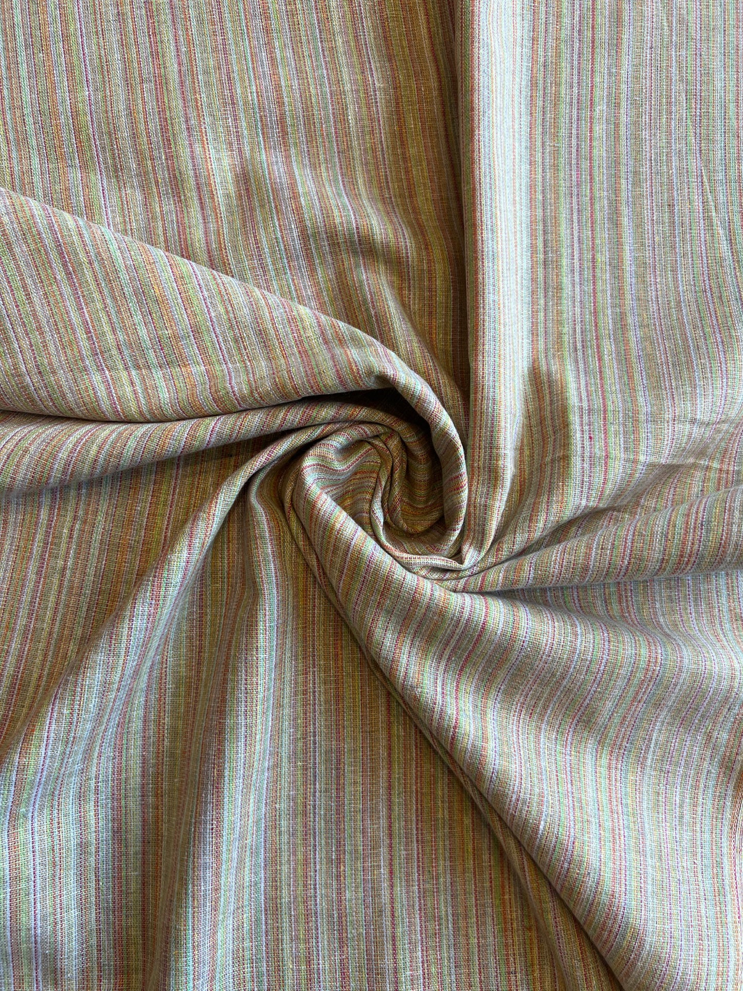 Multicolour Self Weaved Cotton Fabric