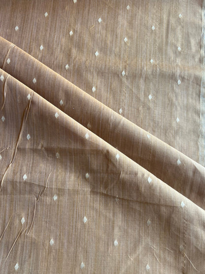 Mustard Weaved Buti Maheshwari Fabric