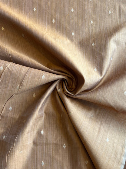 Mustard Weaved Buti Maheshwari Fabric