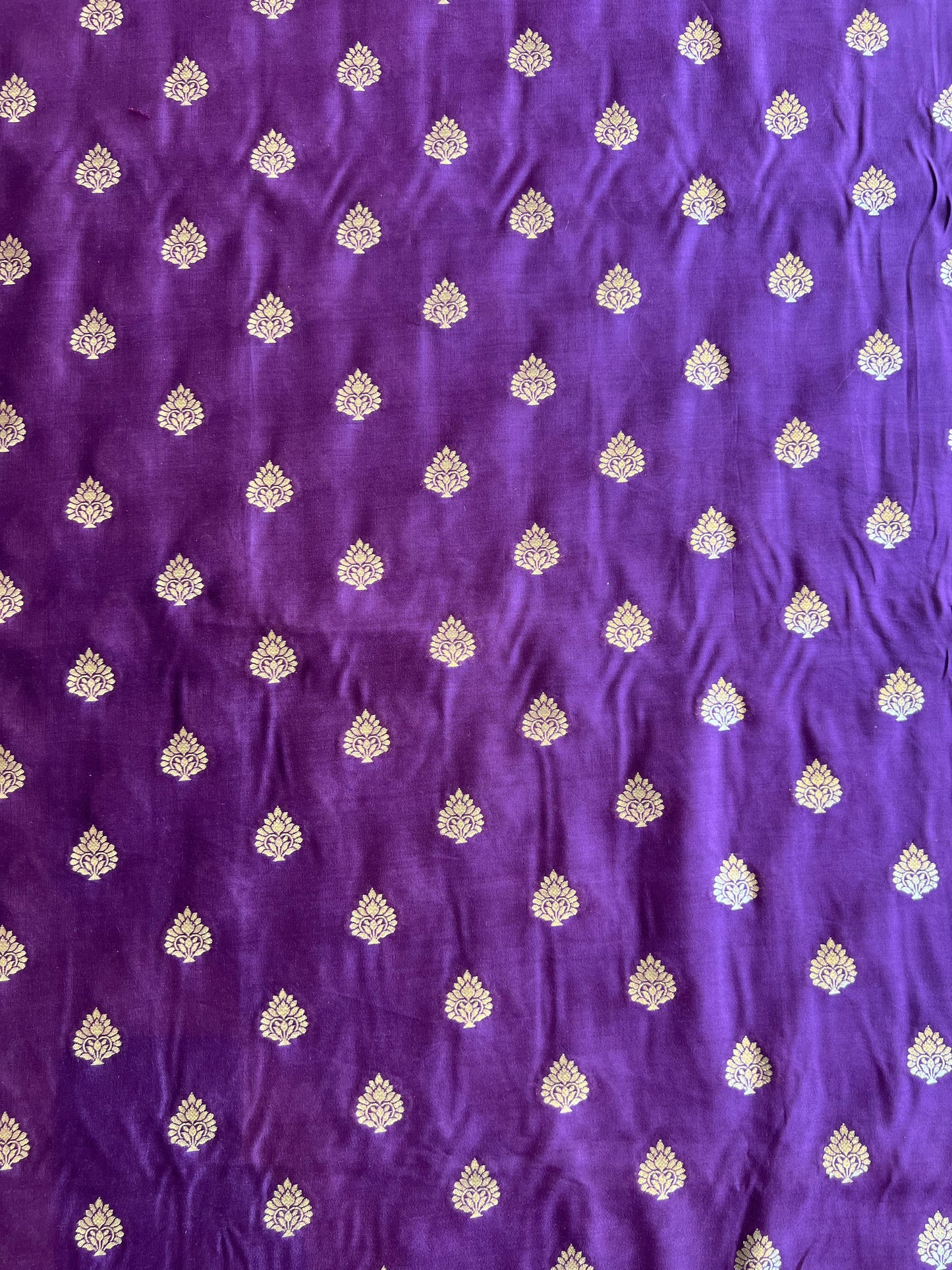 Purple Weaved Silk Fabric