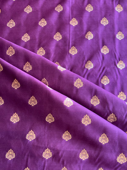 Purple Weaved Silk Fabric