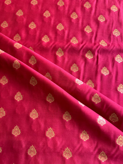 Rani Pink Weaved Silk Fabric
