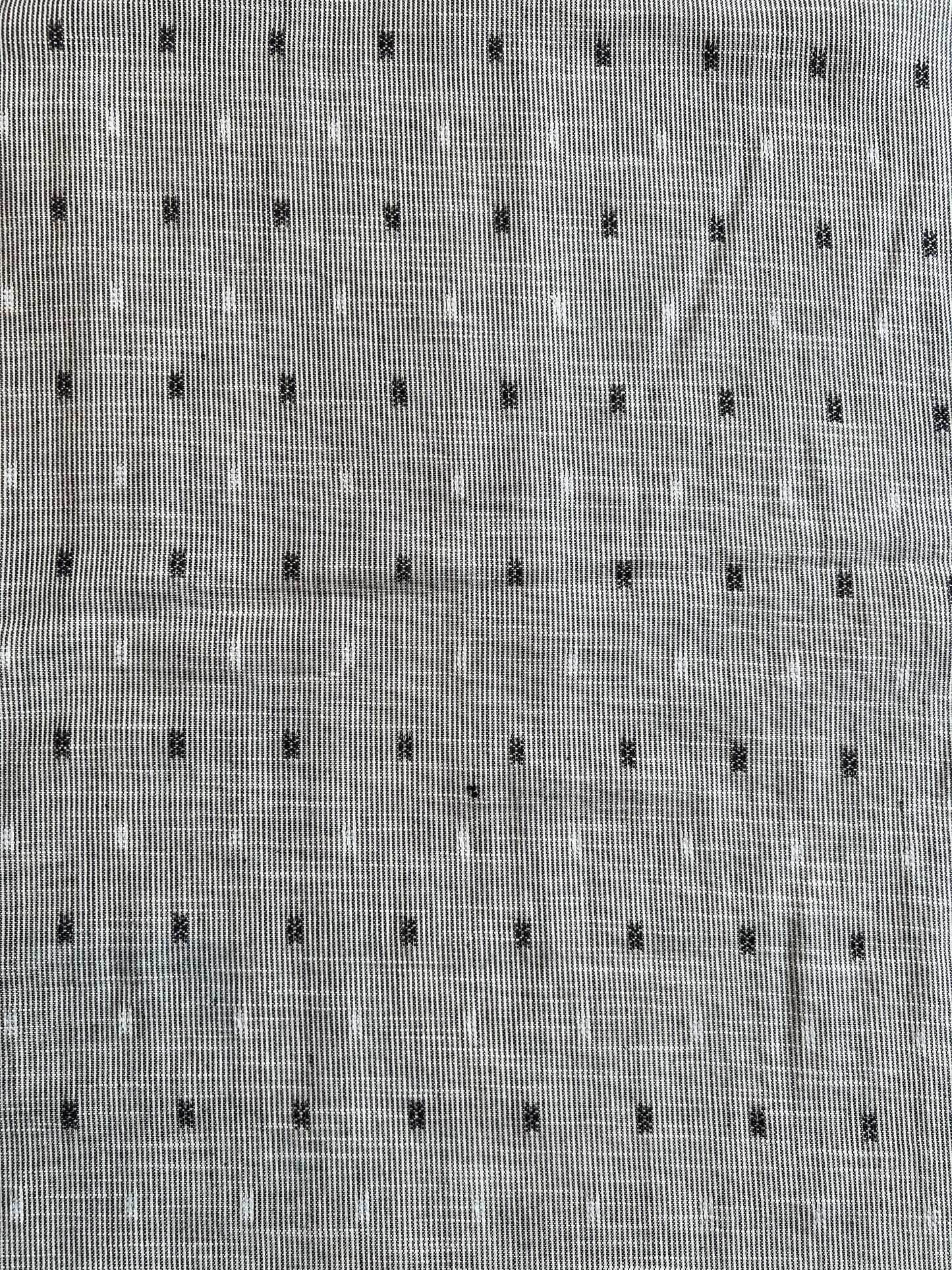 Grey Self Weaved Cotton Fabric