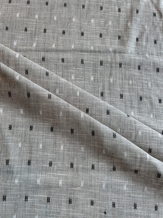 Grey Self Weaved Cotton Fabric