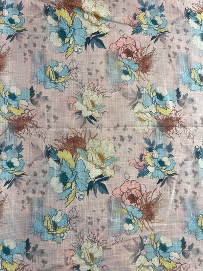 Floral Printed Tissue Fabric