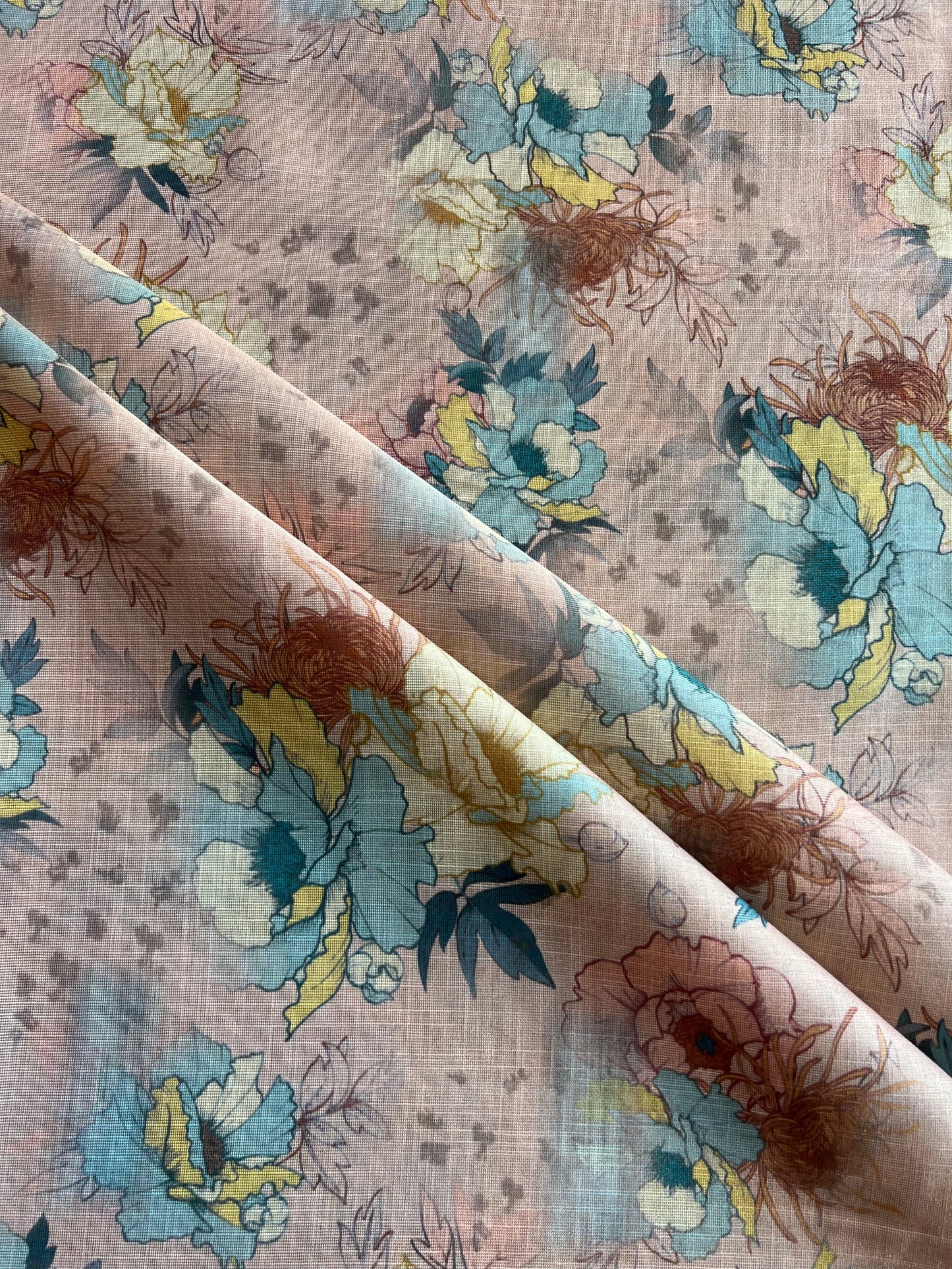 Floral Printed Tissue Fabric