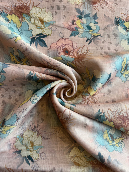 Floral Printed Tissue Fabric