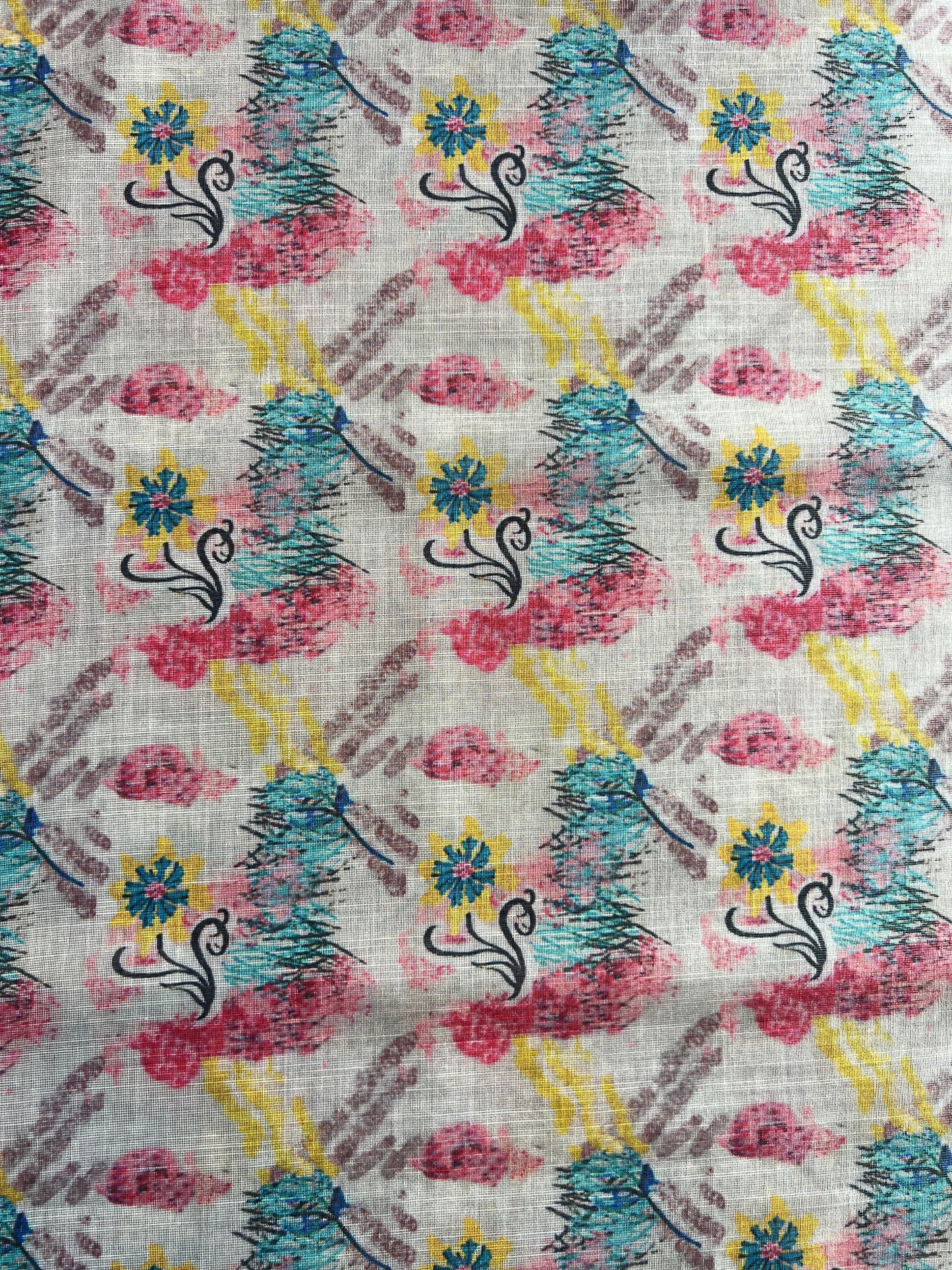 Abstract Printed Tissue Fabric