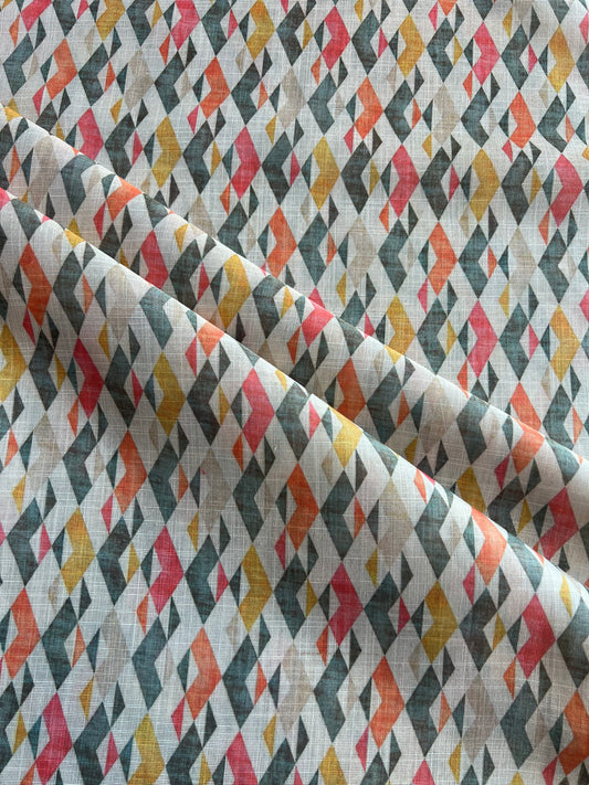 Geometrical Printed Tissue Fabric