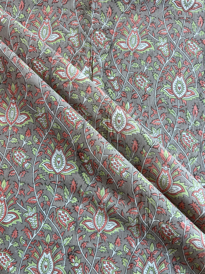 Mugal Jaal Block Printed Cotton Fabric