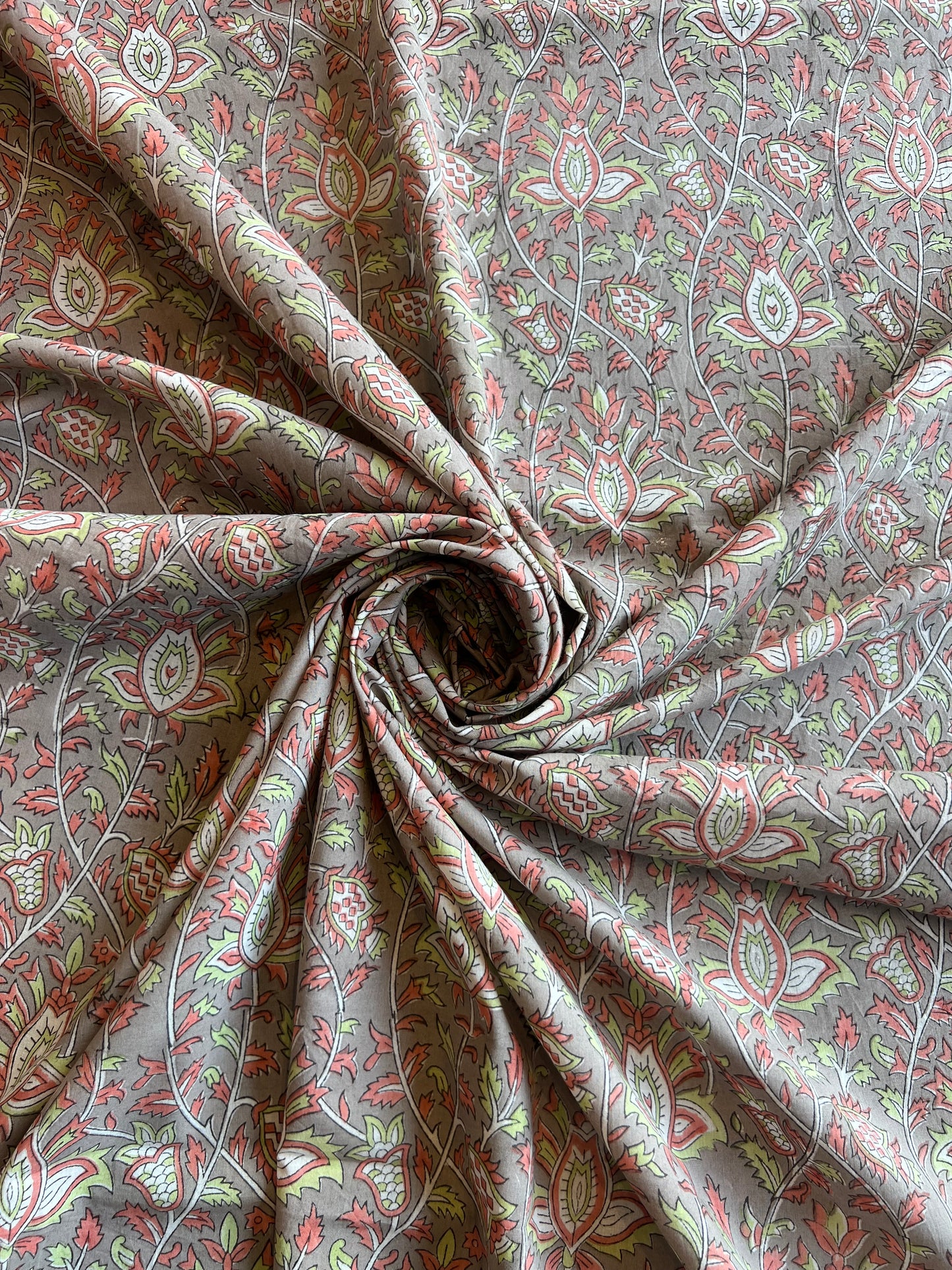 Mugal Jaal Block Printed Cotton Fabric