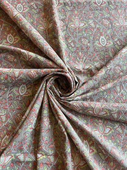 Mugal Jaal Block Printed Cotton Fabric