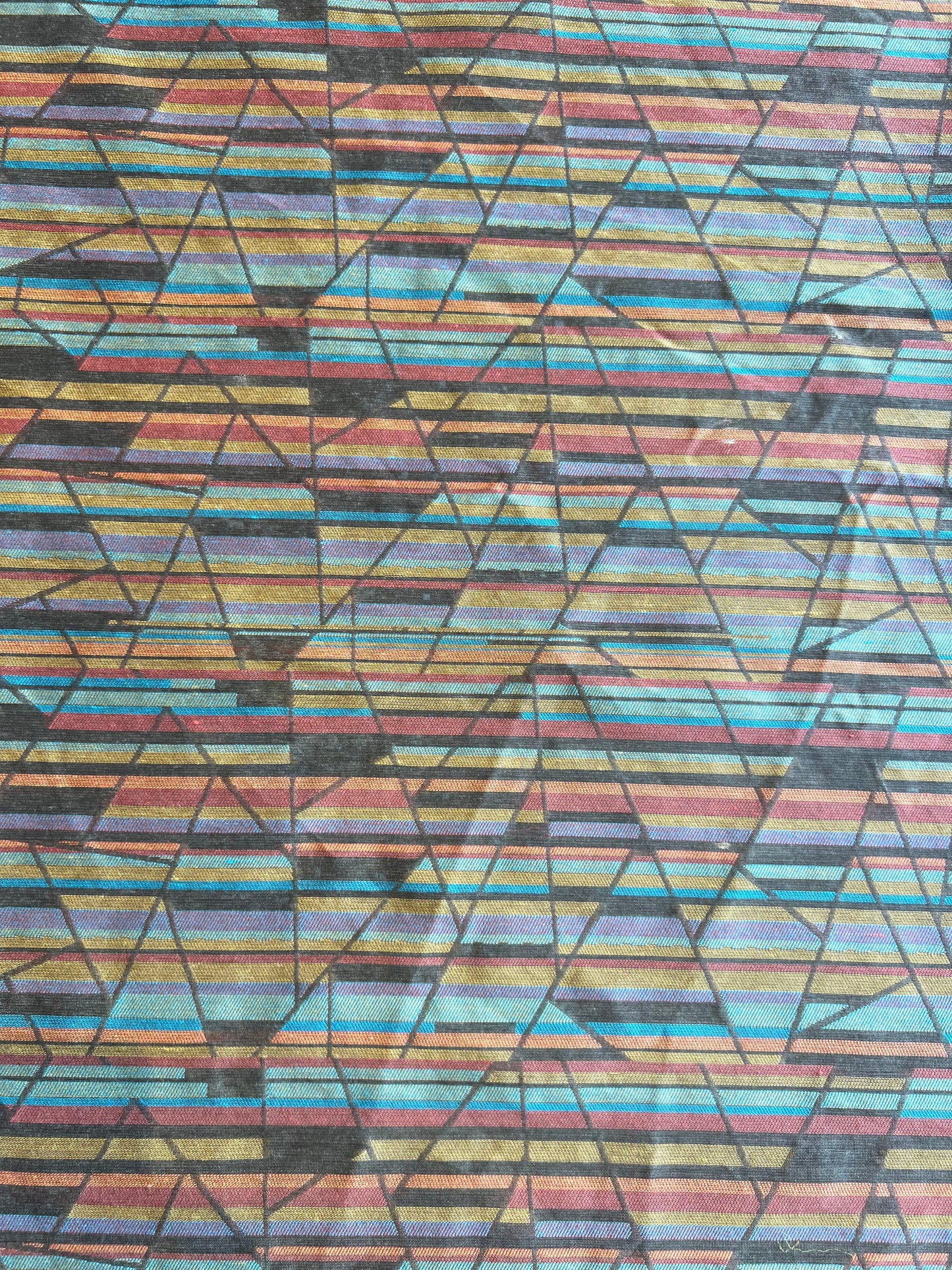 Multicolour Self Weaved Maheshwari Fabric