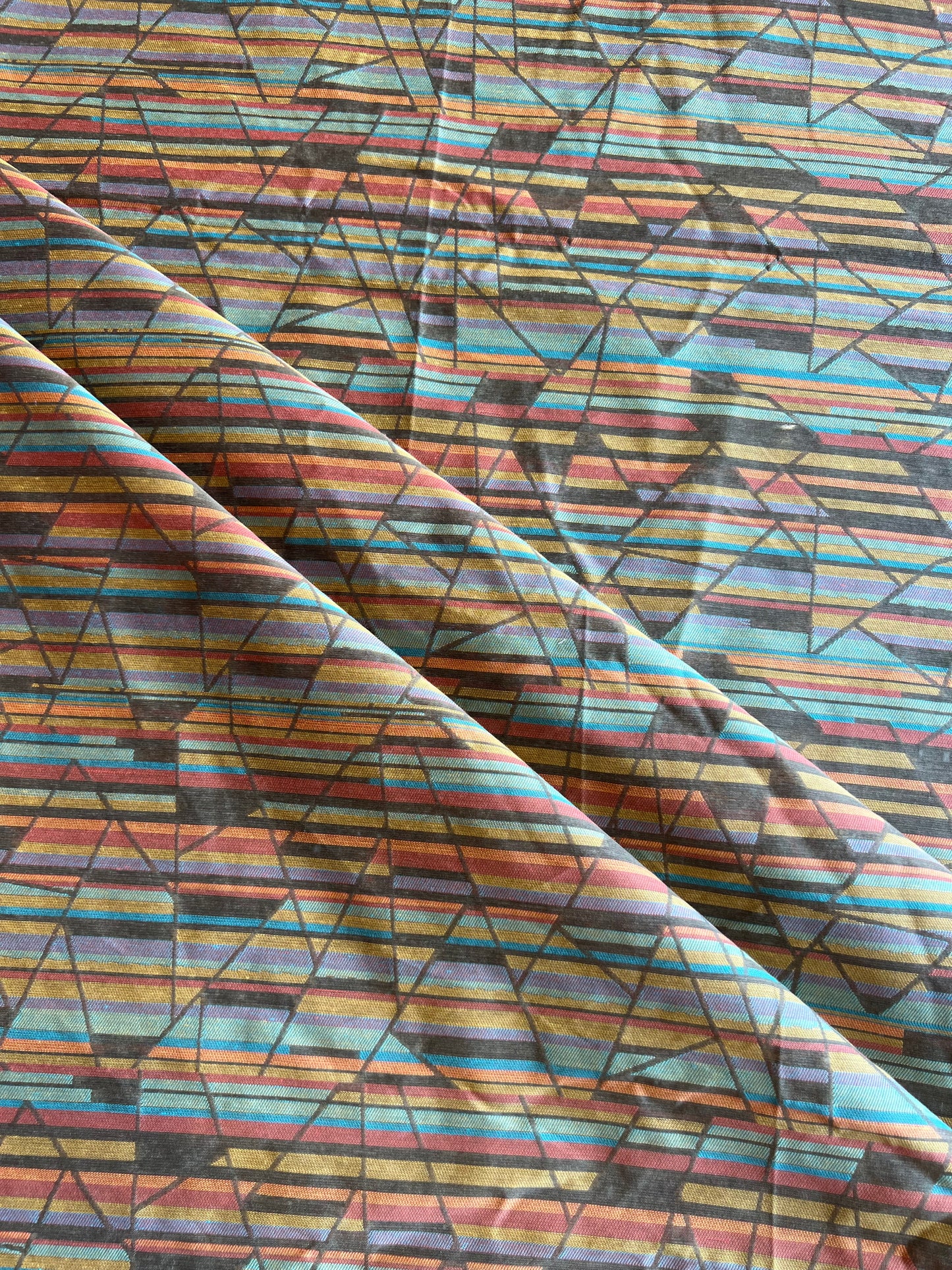 Multicolour Self Weaved Maheshwari Fabric