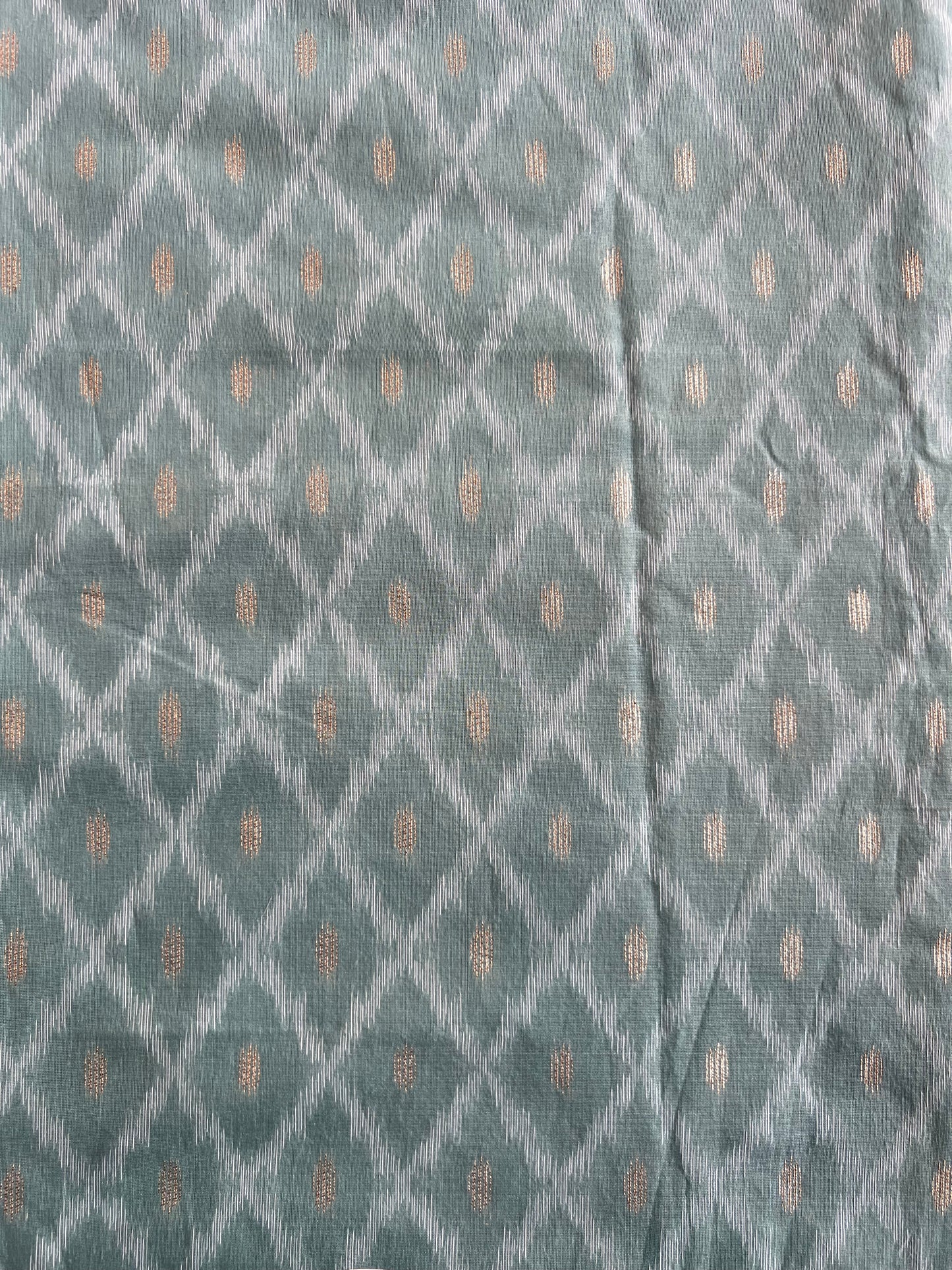 Aqua Blue Weaved Maheshwari Fabric