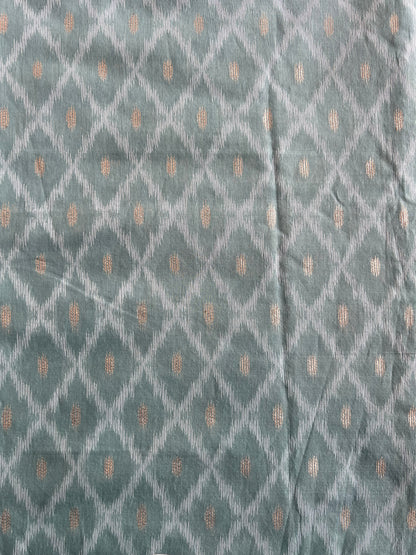 Aqua Blue Weaved Maheshwari Fabric
