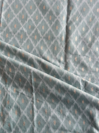 Aqua Blue Weaved Maheshwari Fabric