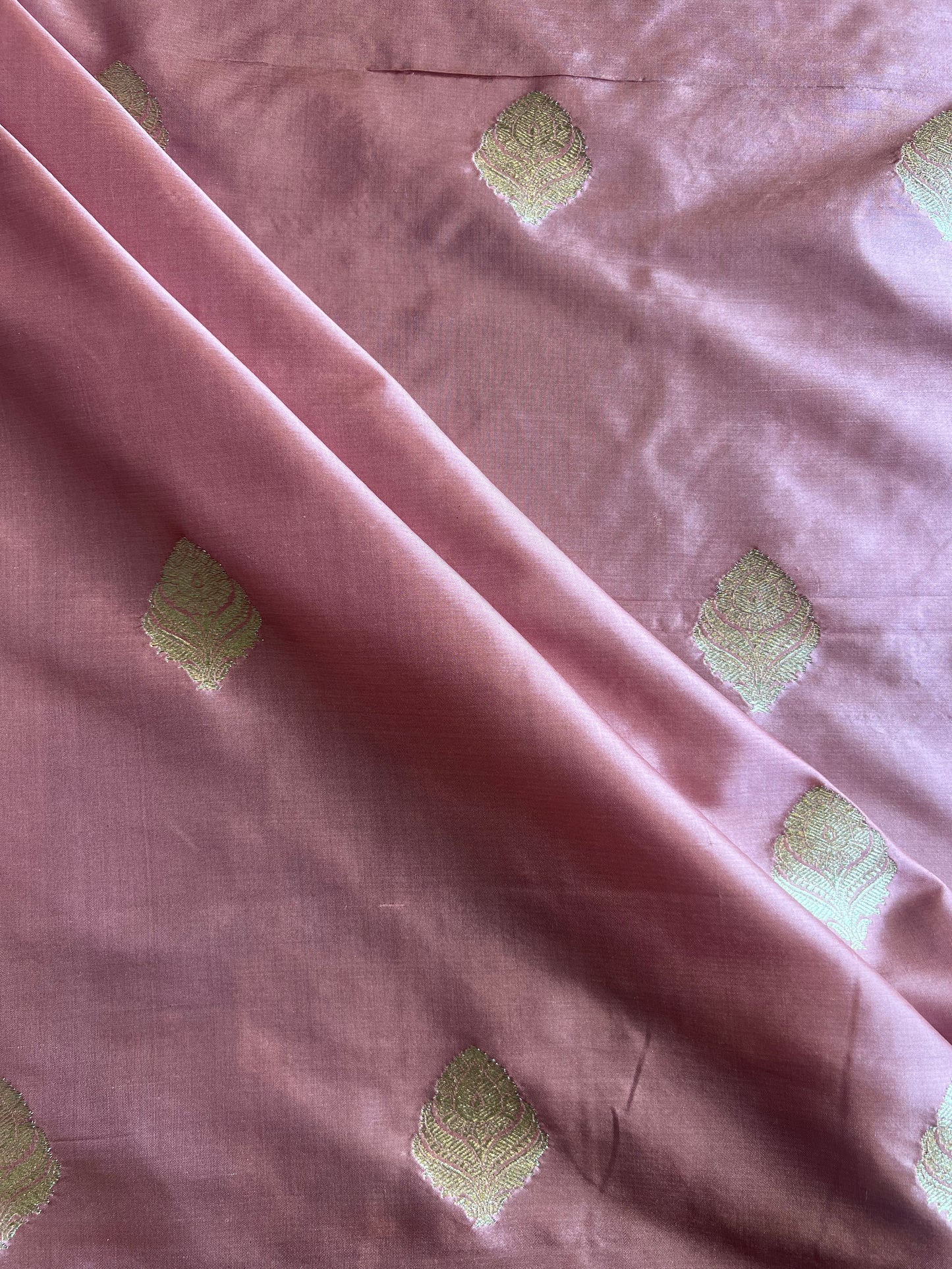 Onion Pink Weaved Pure Silk Fabric