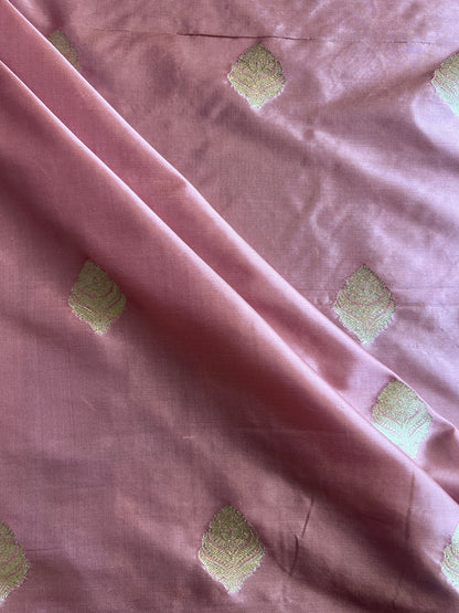 Onion Pink Weaved Pure Silk Fabric