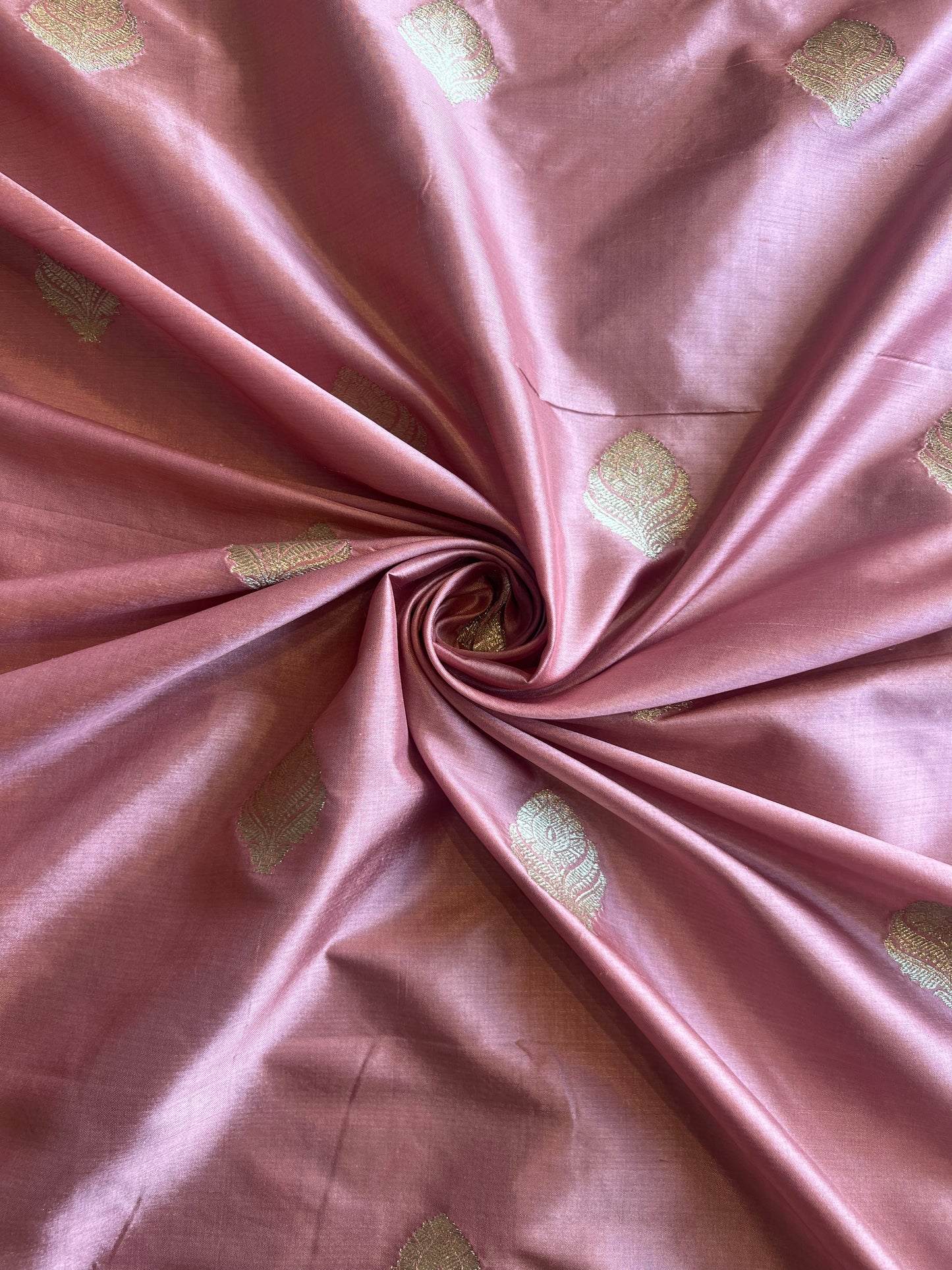 Onion Pink Weaved Pure Silk Fabric