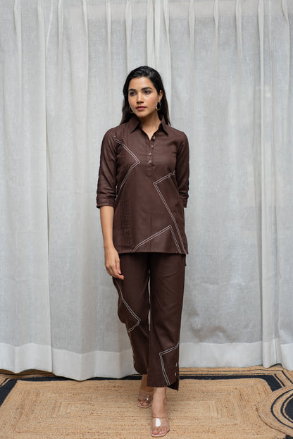 Brown Rubble Co-ord Set
