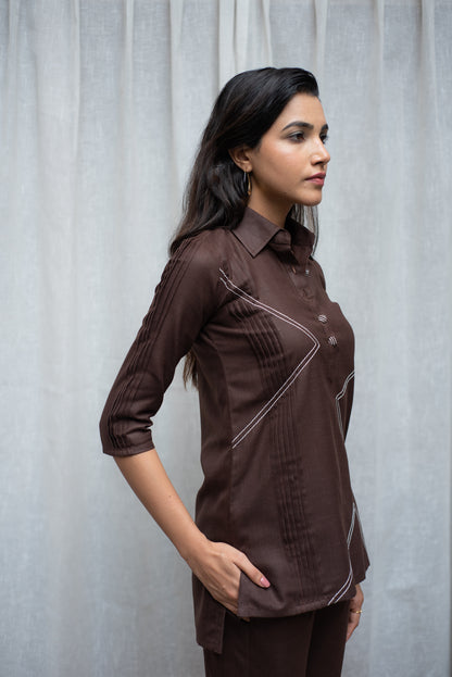 Brown Rubble Co-ord Set