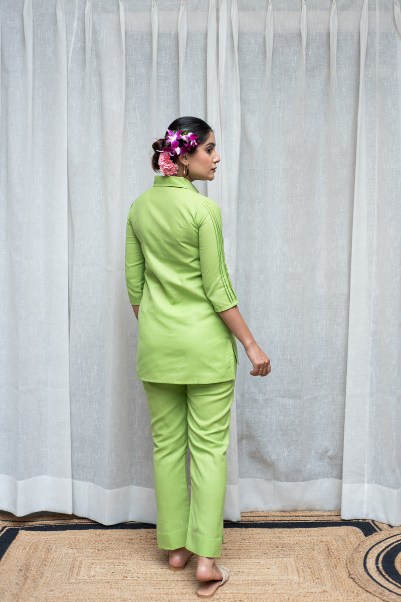 Parrot Green Ruble Co-ord Set