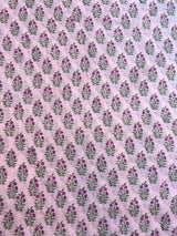 Pink Hand Block Printed Cotton Fabric