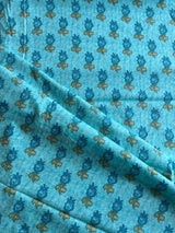 Blue Printed Cotton Fabric