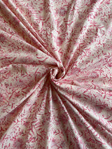 Pink Printed Cotton Fabric