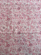 Pink Printed Cotton Fabric
