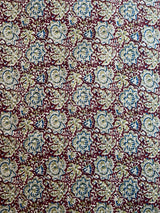 Maroon Dabu Printed Cotton Fabric