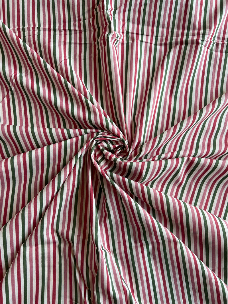 Stripes Printed Cotton Fabric