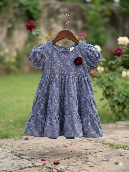 Midnight Floral Jaipur Frock