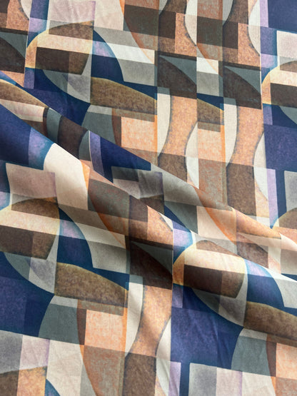 Geometrical Printed Modal Fabric