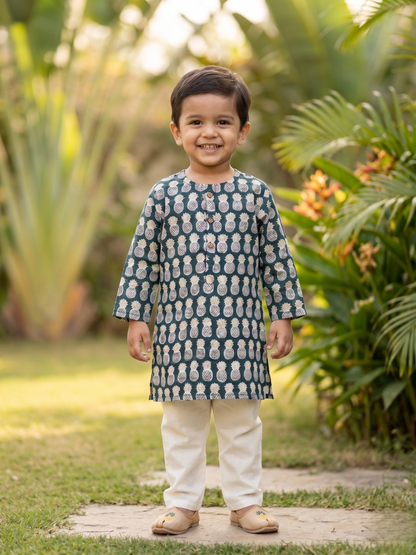 Pineapple Bloom Kurta Set