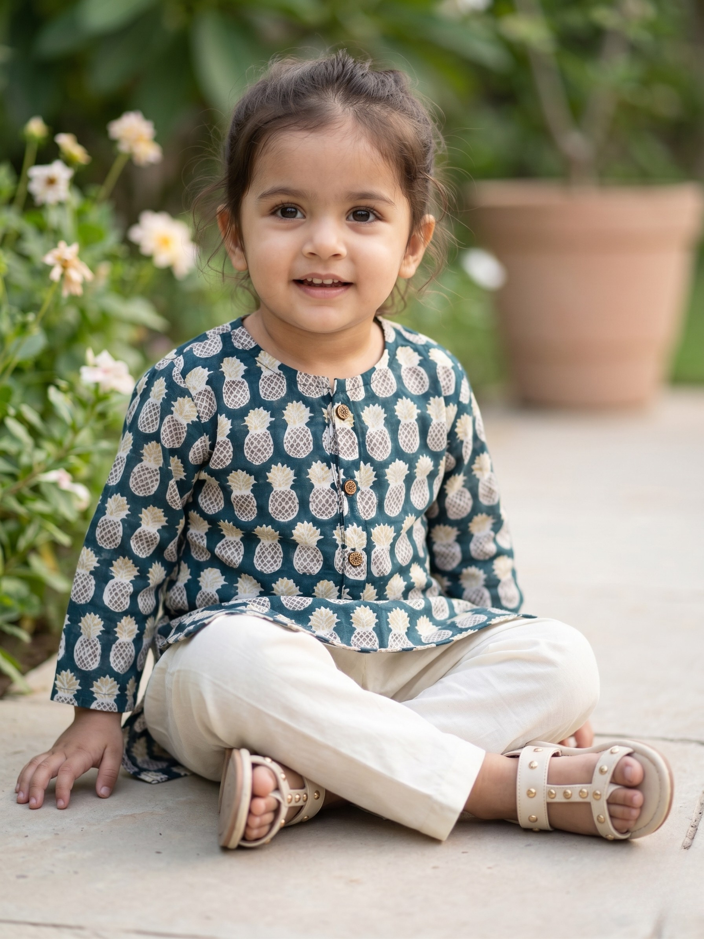 Pineapple Bloom Kurta Set