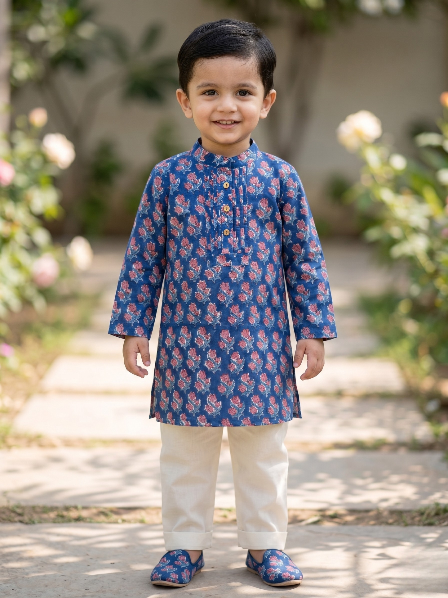 Royal Bagru Kurta Set