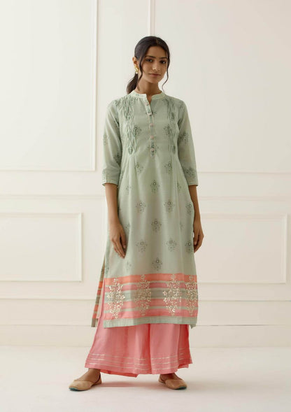 Multi Colour Gota Patti Work Suit Set