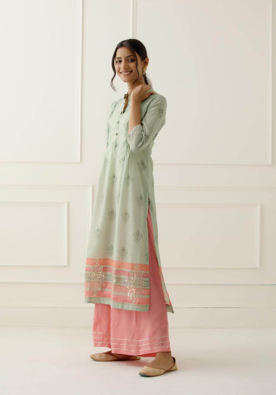Multi Colour Gota Patti Work Suit Set