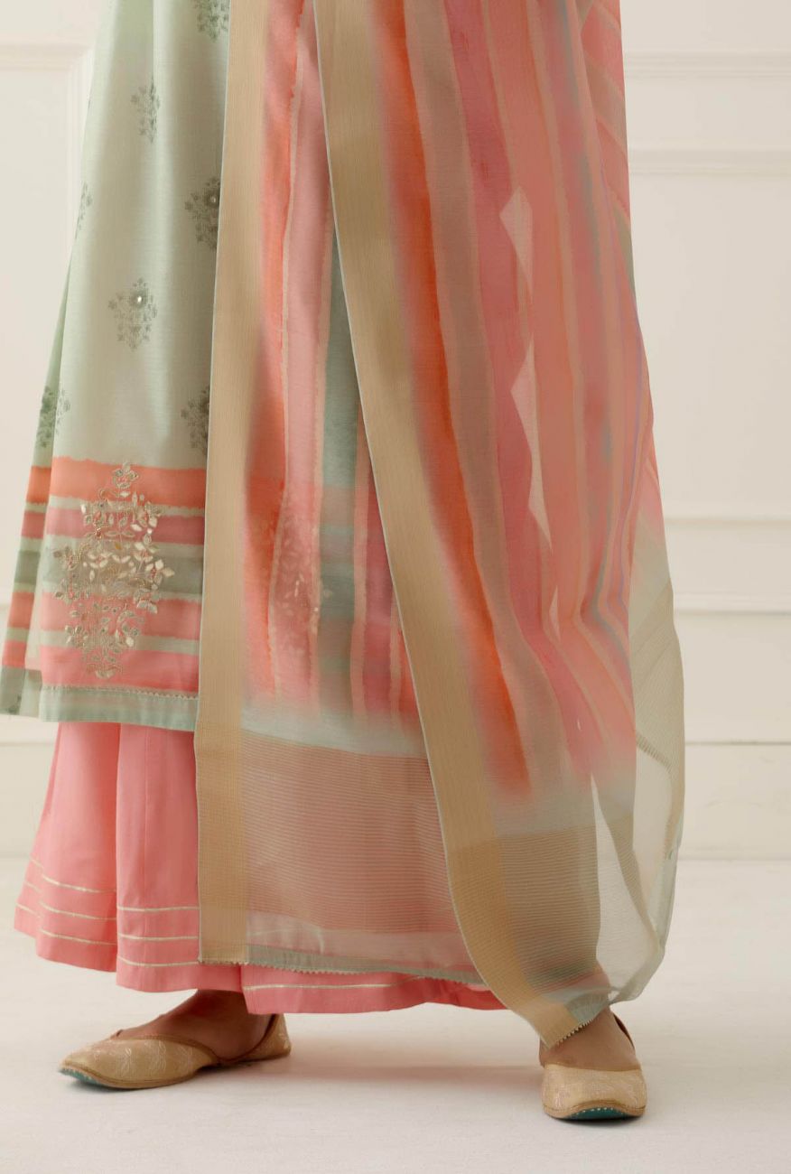 Multi Colour Gota Patti Work Suit Set