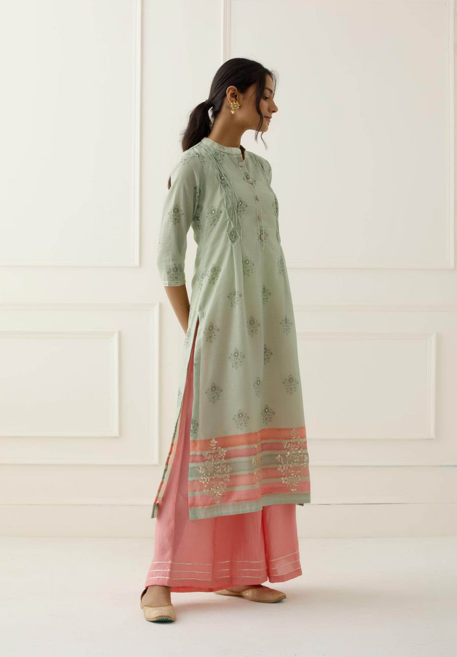 Multi Colour Gota Patti Work Suit Set