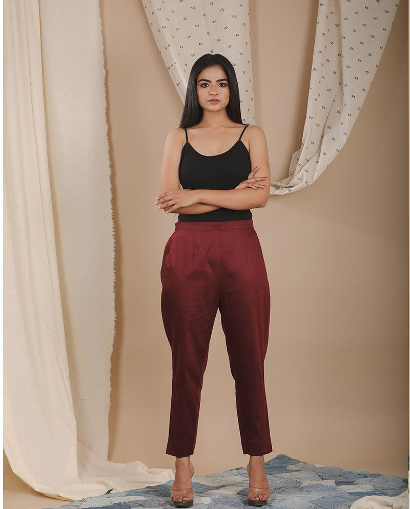Glace Cotton Pencil Pant