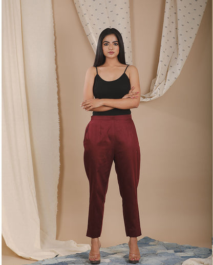 Glace Cotton Pencil Pant
