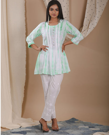 Mint Green Shibori Top