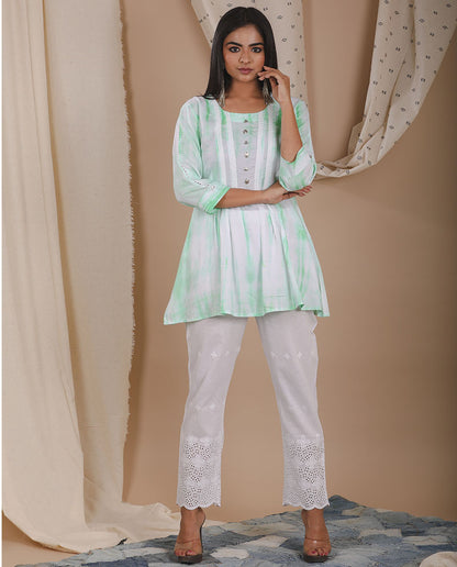 Mint Green Shibori Top