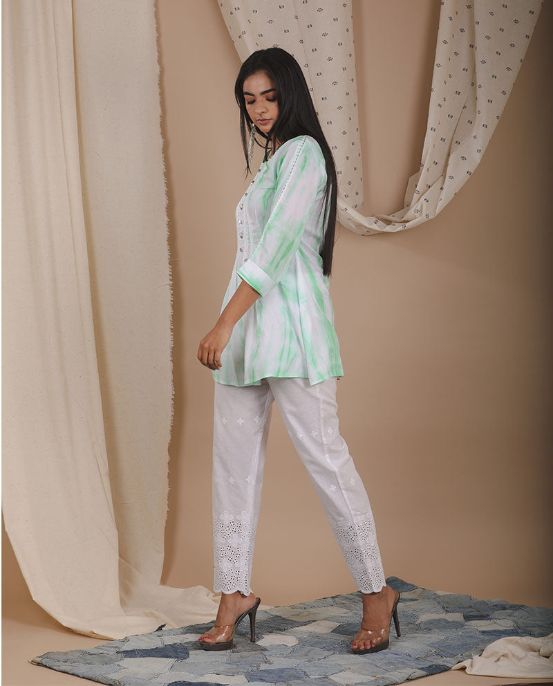 Mint Green Shibori Top