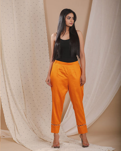 Straight Pant with Pearl Work